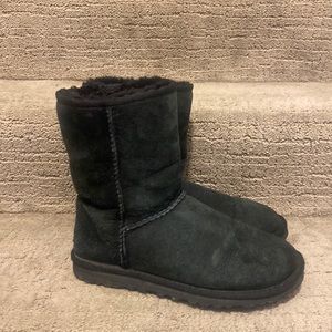 UGG | Classic Short Sheepskin Black Boots